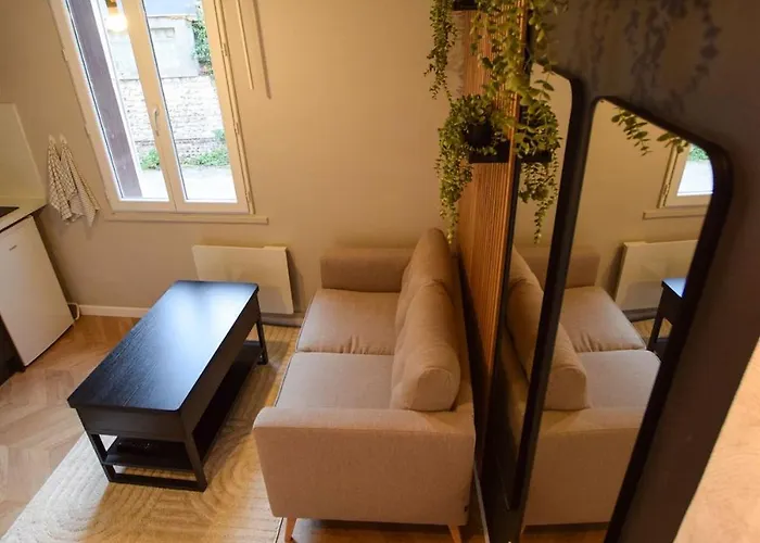 Апартаменты Le Cocon Du Jardin Duplex Cosy, Moderne Et Fibre Sotteville-les-Rouen